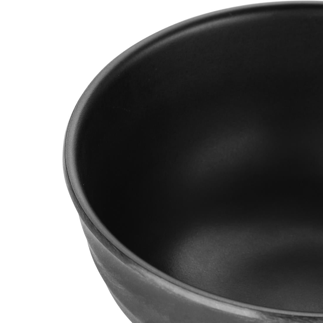 DR514 Kristallon Fusion Melamine Rice Bowls Black 114mm (Pack of 6) JD Catering Equipment Solutions Ltd