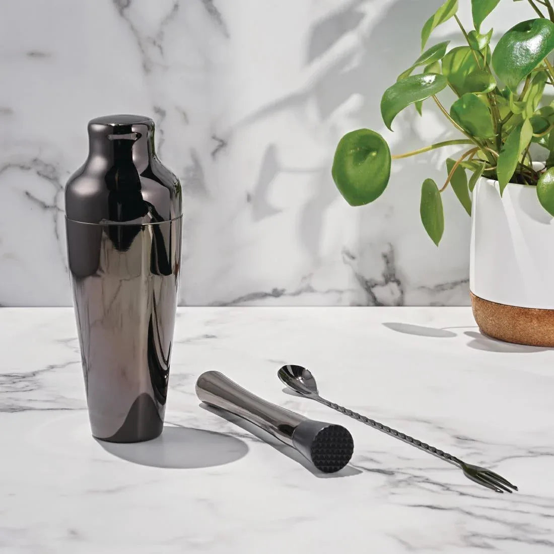 DR628 Olympia French Cocktail Shaker Gunmetal - JD Catering Equipment Solutions Ltd