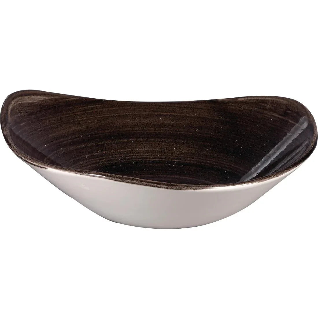 DR656 Churchill Stonecast Patina Triangular Bowls Black 235mm (Pack of 12) - JD Catering Equipment Solutions Ltd