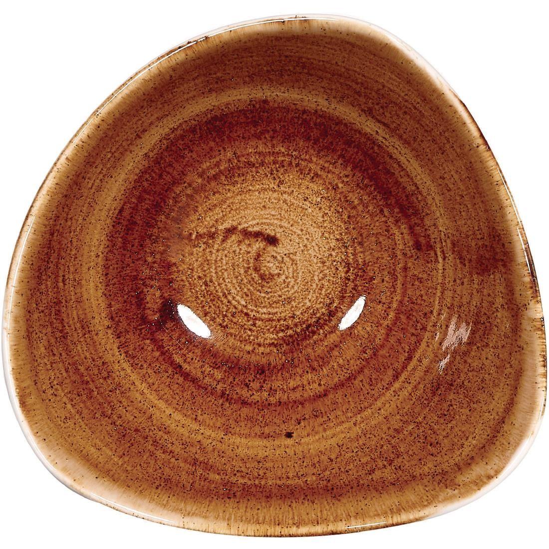 DR667 Churchill Stonecast Patina Triangular Bowls Vintage Copper 153mm (Pack of 12) - JD Catering Equipment Solutions Ltd