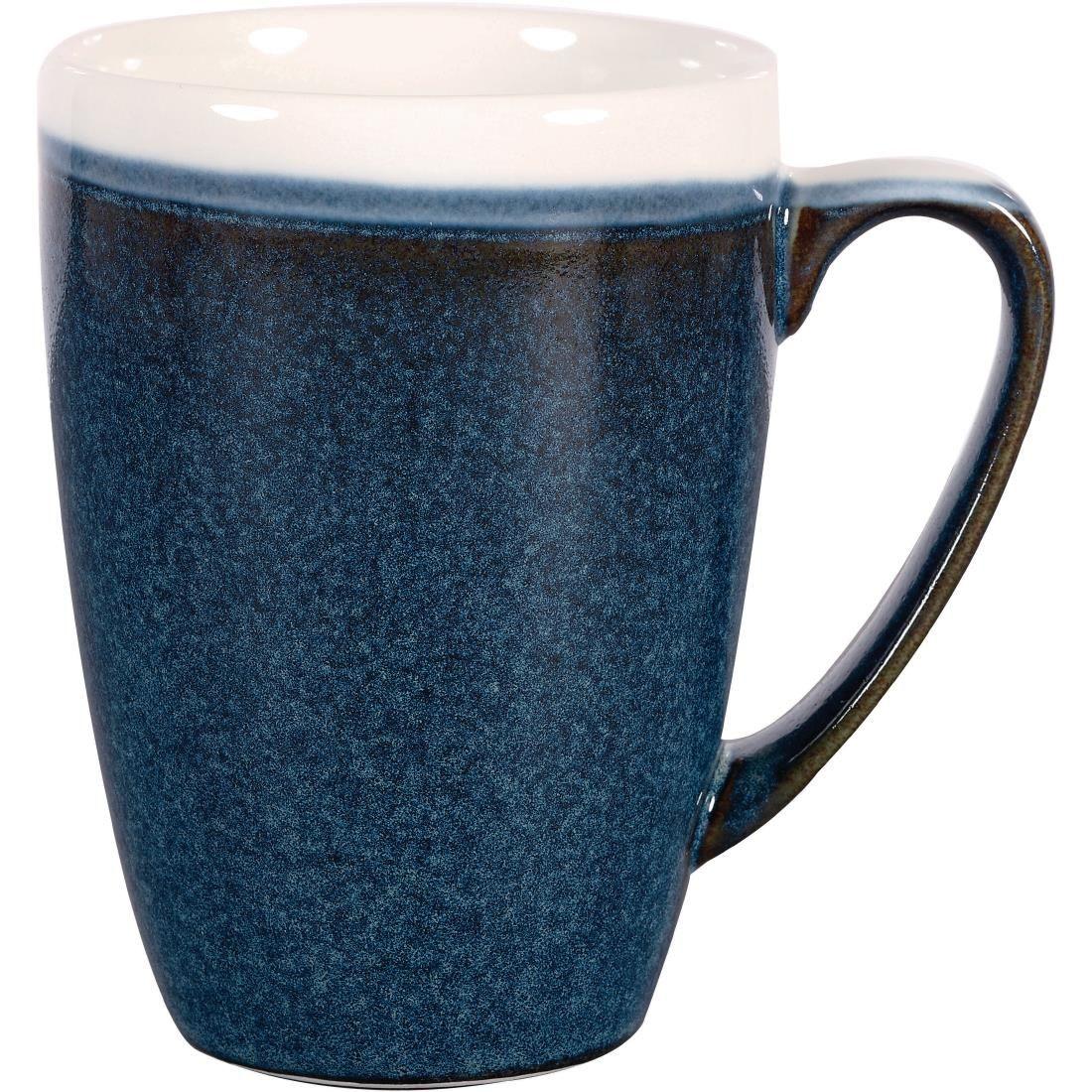 DR673 Churchill Monochrome Profile Mug Sapphire Blue 340ml (Pack of 12) - JD Catering Equipment Solutions Ltd