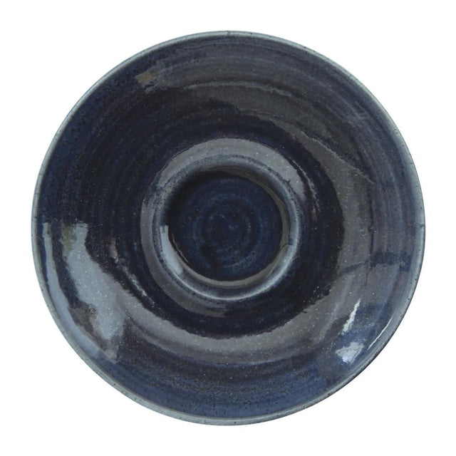 DR675 Churchill Monochrome Cappuccino Saucer Mist Blue 158mm (Pack of 12) JD Catering Equipment Solutions Ltd