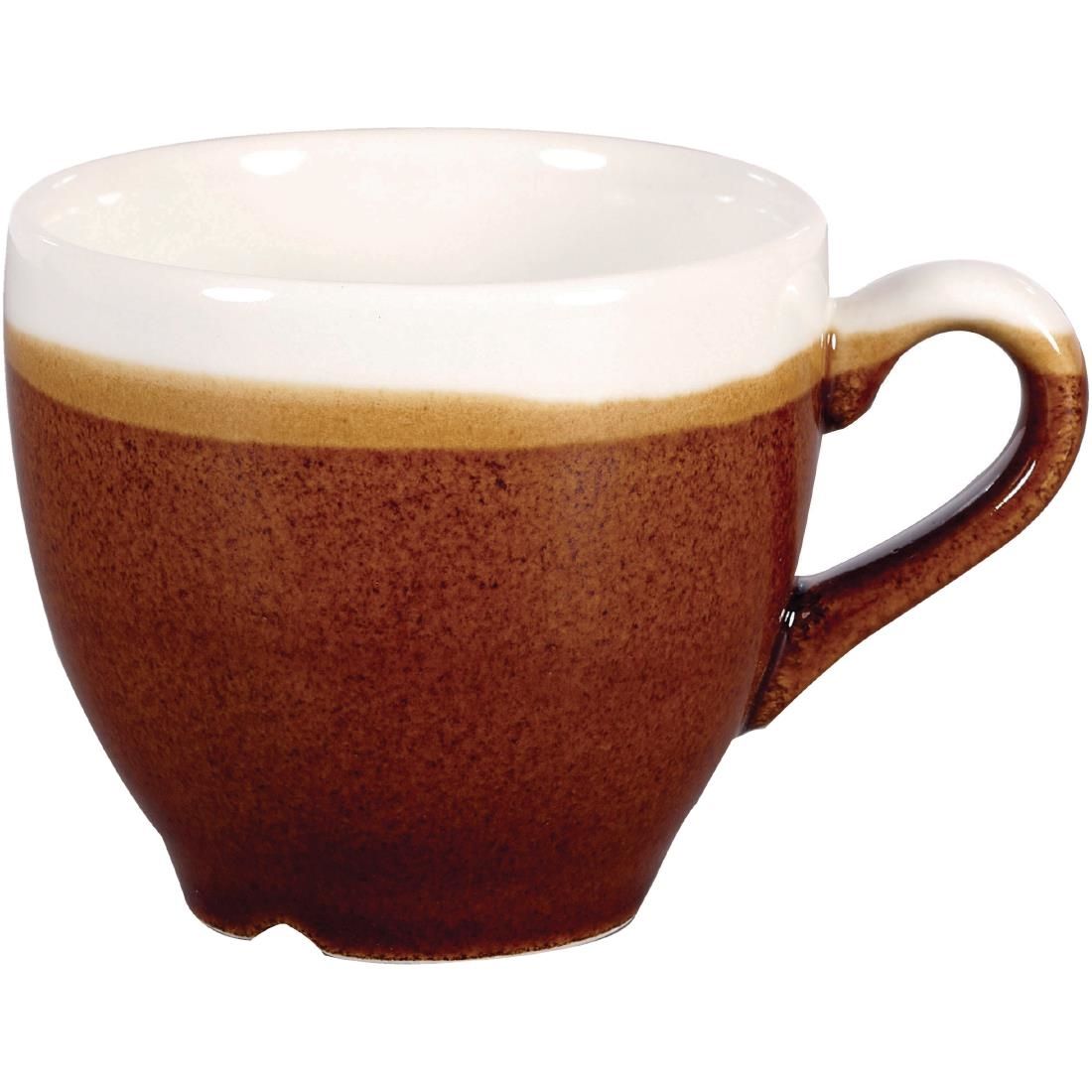 DR679 Churchill Monochrome Espresso Cup Cinnamon Brown 89ml (Pack of 12) JD Catering Equipment Solutions Ltd