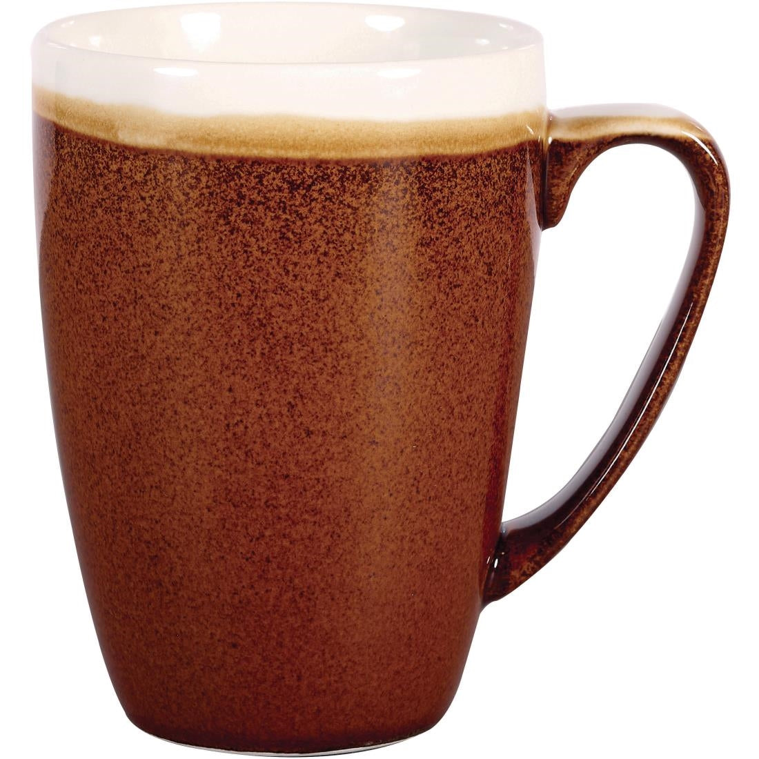 DR680 Churchill Monochrome Profile Mug Cinnamon Brown 340ml (Pack of 12) JD Catering Equipment Solutions Ltd