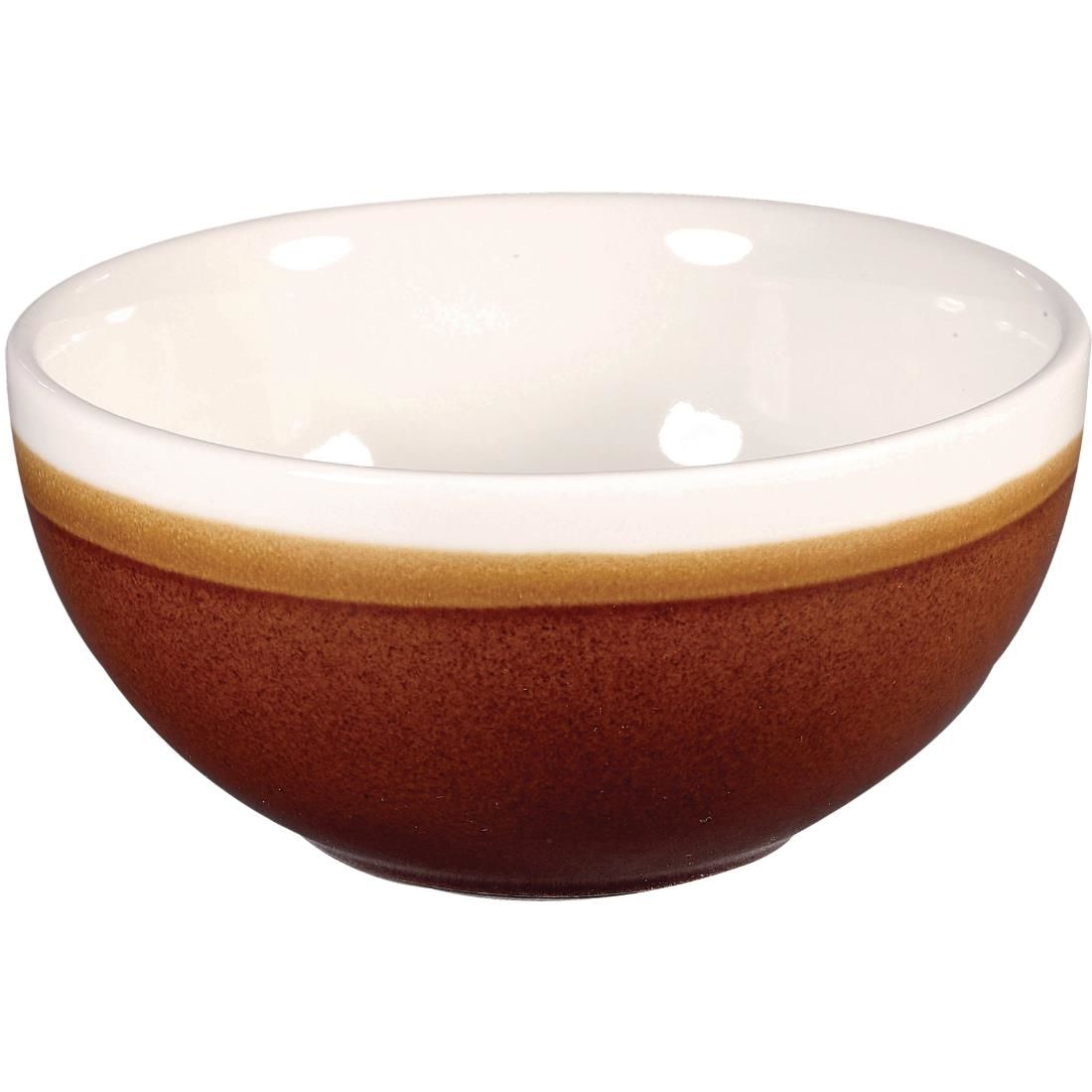 DR681 Churchill Monochrome Soup Bowl Cinnamon Brown 455ml (Pack of 12) JD Catering Equipment Solutions Ltd