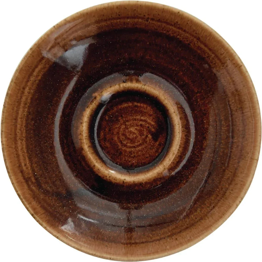 DR683 Churchill Monochrome Espresso Saucer Vintage Copper 114ml (Pack of 12) - JD Catering Equipment Solutions Ltd