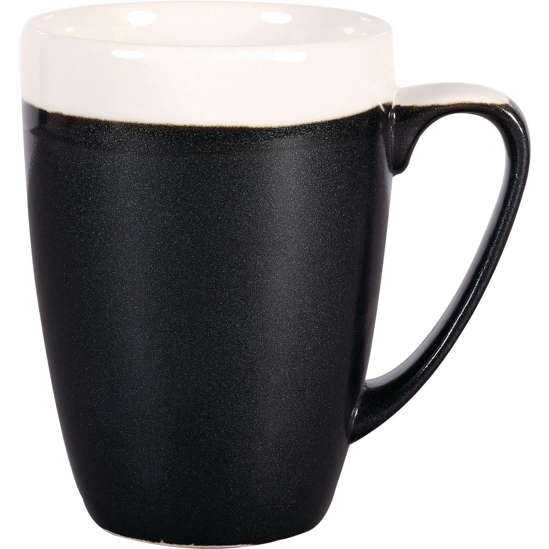 DR687 Churchill Monochrome Profile Mug Onyx Black 340ml (Pack of 12) JD Catering Equipment Solutions Ltd