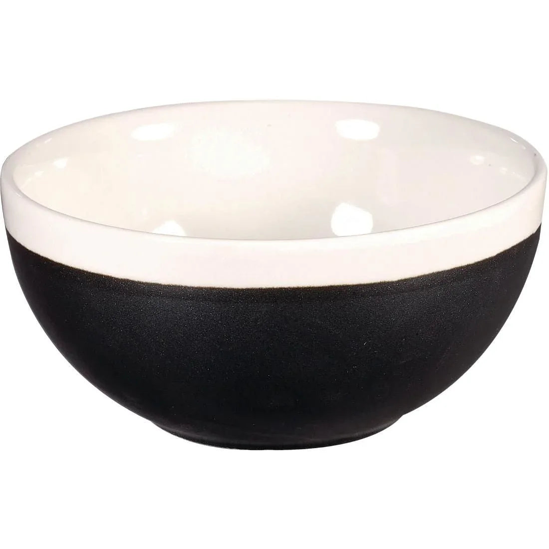 DR688 Churchill Monochrome Soup Bowl Onyx Black 455ml (Pack of 12) - JD Catering Equipment Solutions Ltd