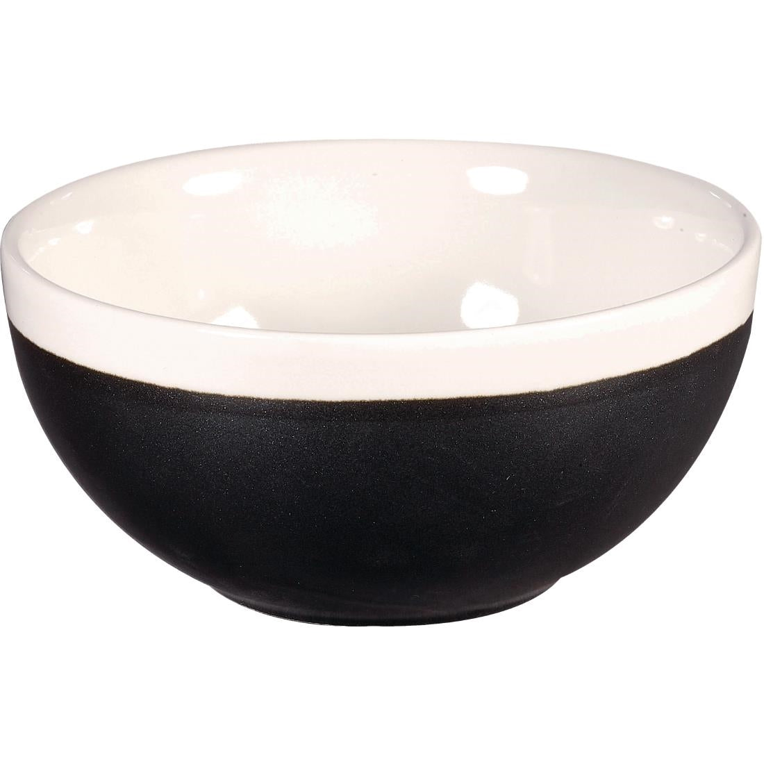 DR688 Churchill Monochrome Soup Bowl Onyx Black 455ml (Pack of 12) JD Catering Equipment Solutions Ltd