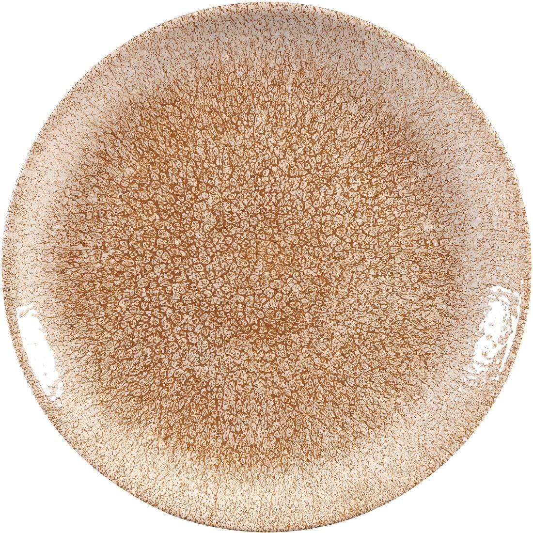 DR702 Churchill Studio Prints Raku Coupe Plate Garnet Orange 210mm (Pack of 12) - JD Catering Equipment Solutions Ltd