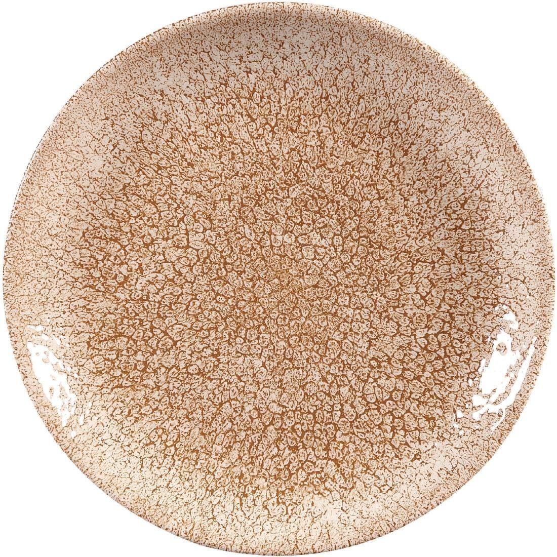 DR703 Churchill Studio Prints Raku Coupe Plate Garnet Orange 165mm (Pack of 12) - JD Catering Equipment Solutions Ltd