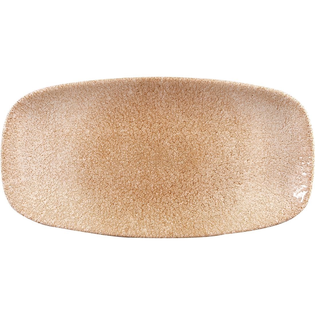 DR706 Churchill Studio Prints Raku Rectangular Plate Garnet Orange 298mm (Pack of 12) JD Catering Equipment Solutions Ltd