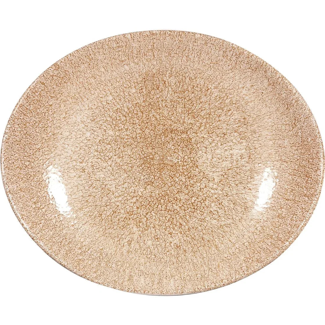 DR709 Churchill Studio Prints Raku Oval Coupe Plate Garnet Orange 270mm (Pack of 12) - JD Catering Equipment Solutions Ltd