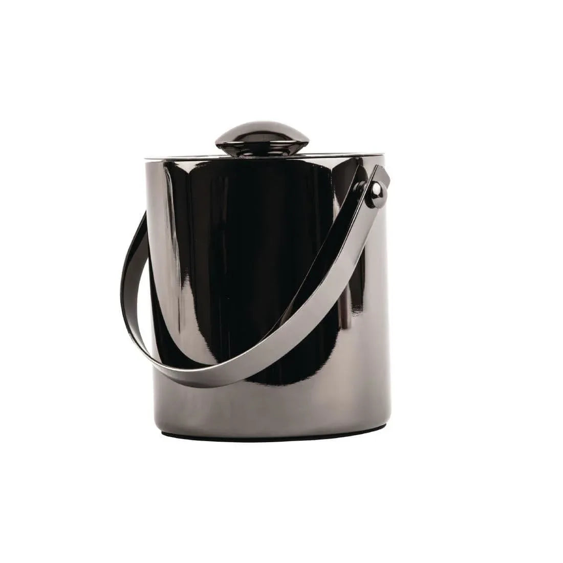 DR742 Olympia Double Walled Ice Bucket with Lid 1Ltr Gunmetal JD Catering Equipment Solutions Ltd