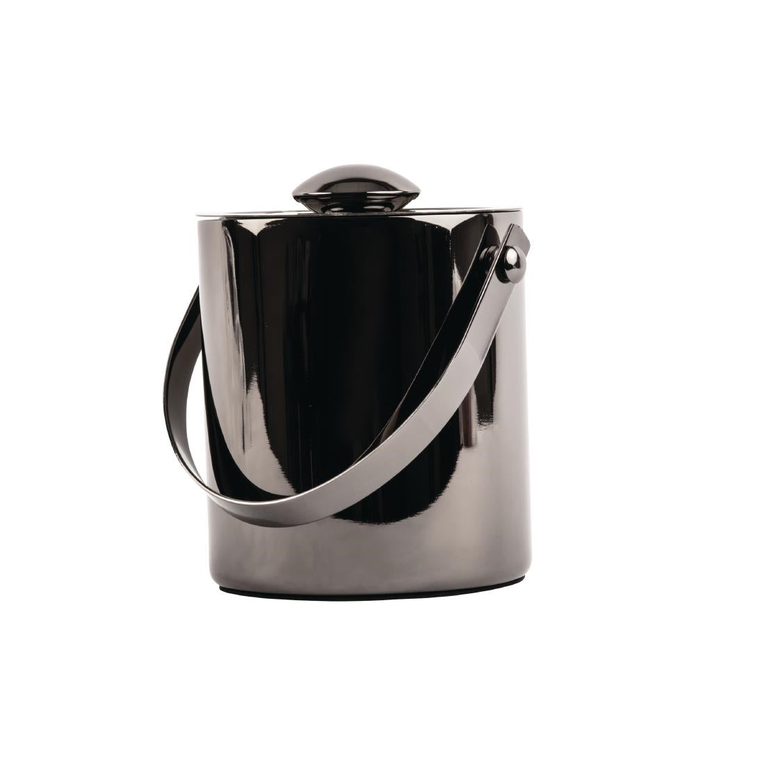 DR742 Olympia Double Walled Ice Bucket with Lid 1Ltr Gunmetal JD Catering Equipment Solutions Ltd