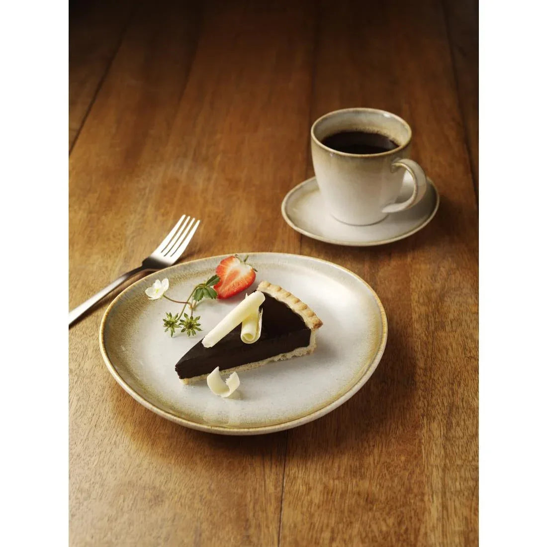 DR782 JD-DR782 Olympia Birch Taupe Coupe Plates 205mm (Pack of 6) - JD Catering Equipment Solutions Ltd