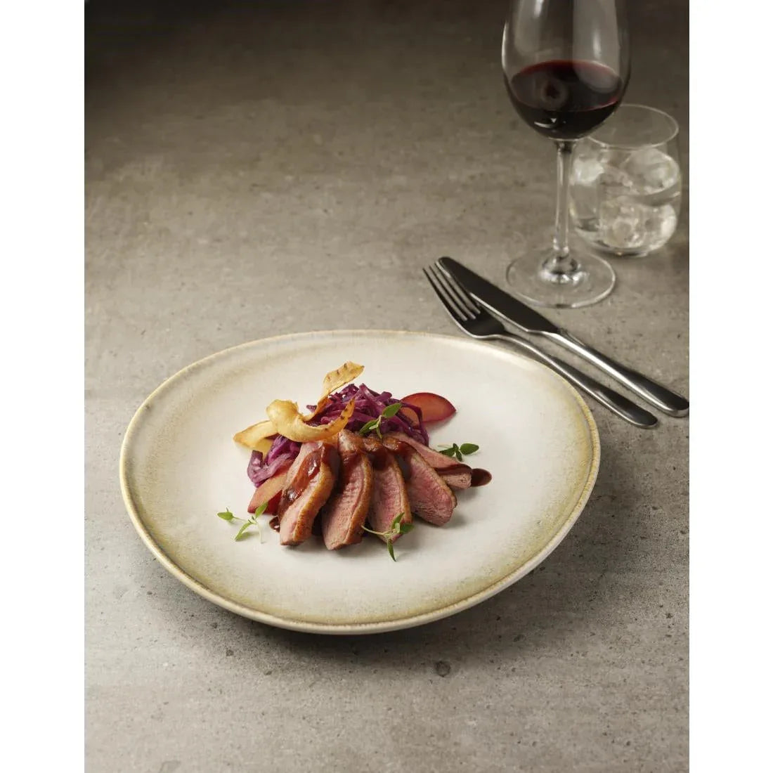 DR783 Olympia Birch Taupe Coupe Plates 270mm (Pack of 6) - JD Catering Equipment Solutions Ltd