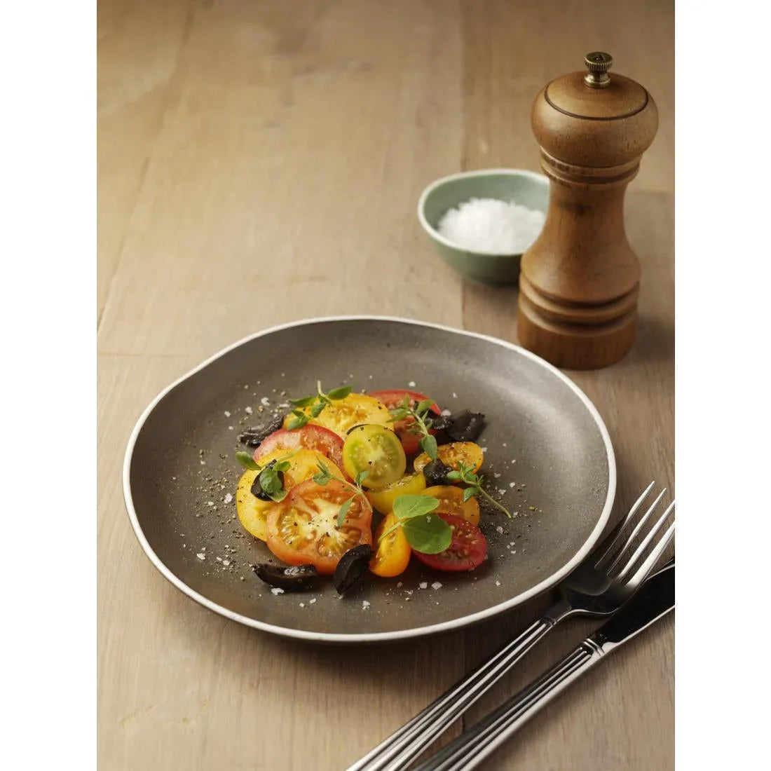 DR814 Olympia Chia Plates Charcoal 270mm (Pack of 6) - JD Catering Equipment Solutions Ltd