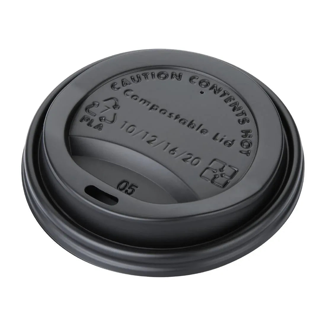 DS055 Fiesta Green Compostable Coffee Cup Lids 340ml / 12oz (Pack of 50) - JD Catering Equipment Solutions Ltd