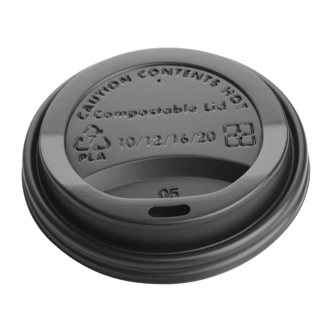 DS055 Fiesta Green Compostable Coffee Cup Lids 340ml / 12oz (Pack of 50) - JD Catering Equipment Solutions Ltd