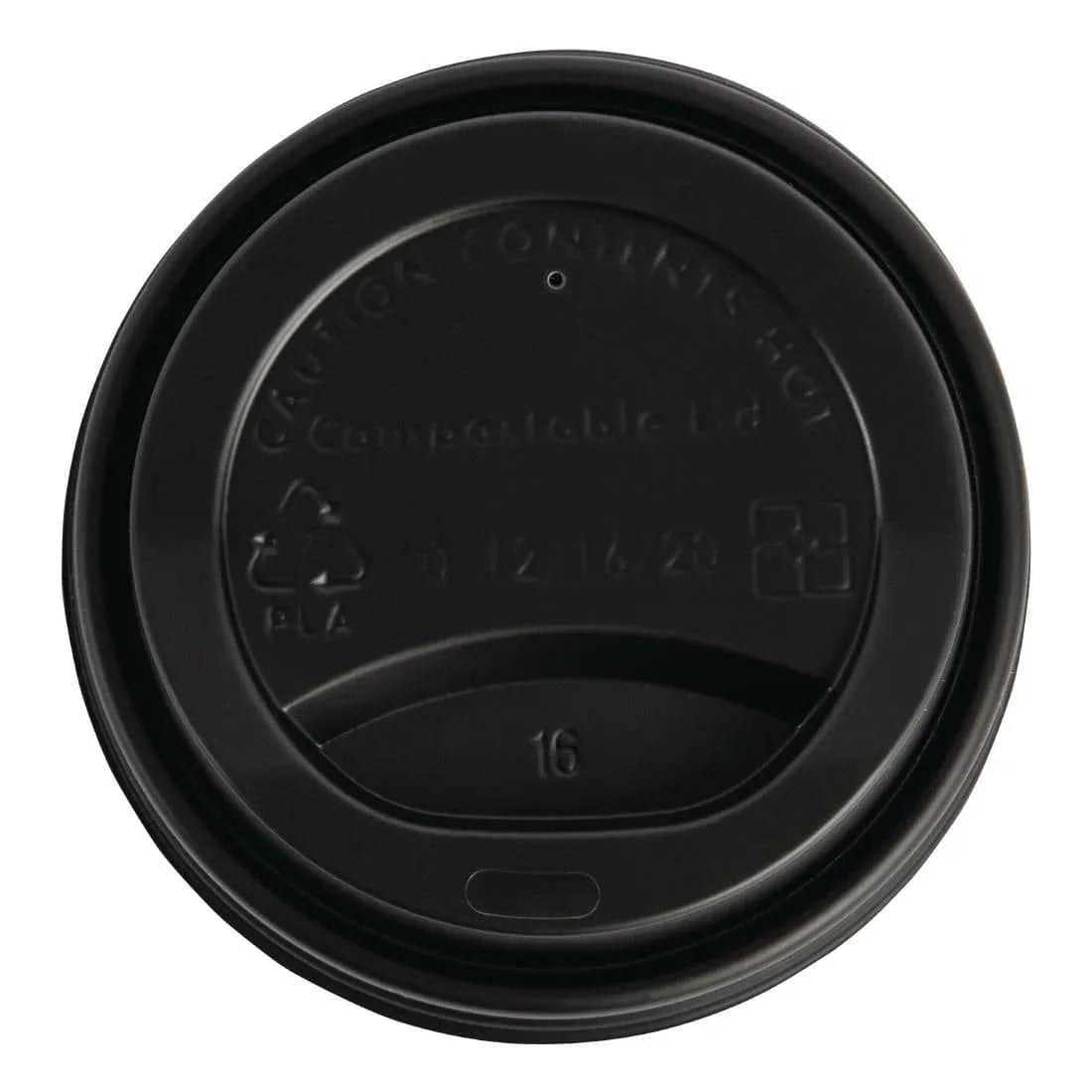 DS055 Fiesta Green Compostable Coffee Cup Lids 340ml / 12oz (Pack of 50) - JD Catering Equipment Solutions Ltd