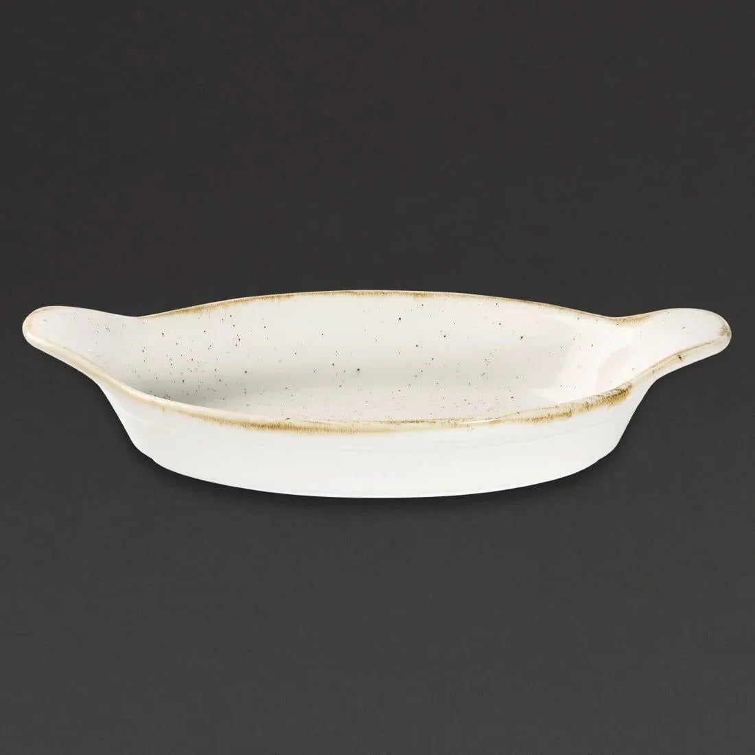 DS491 Churchill Stonecast Oval Eared Dishes Barley White 205mm (Pack of 6) - JD Catering Equipment Solutions Ltd