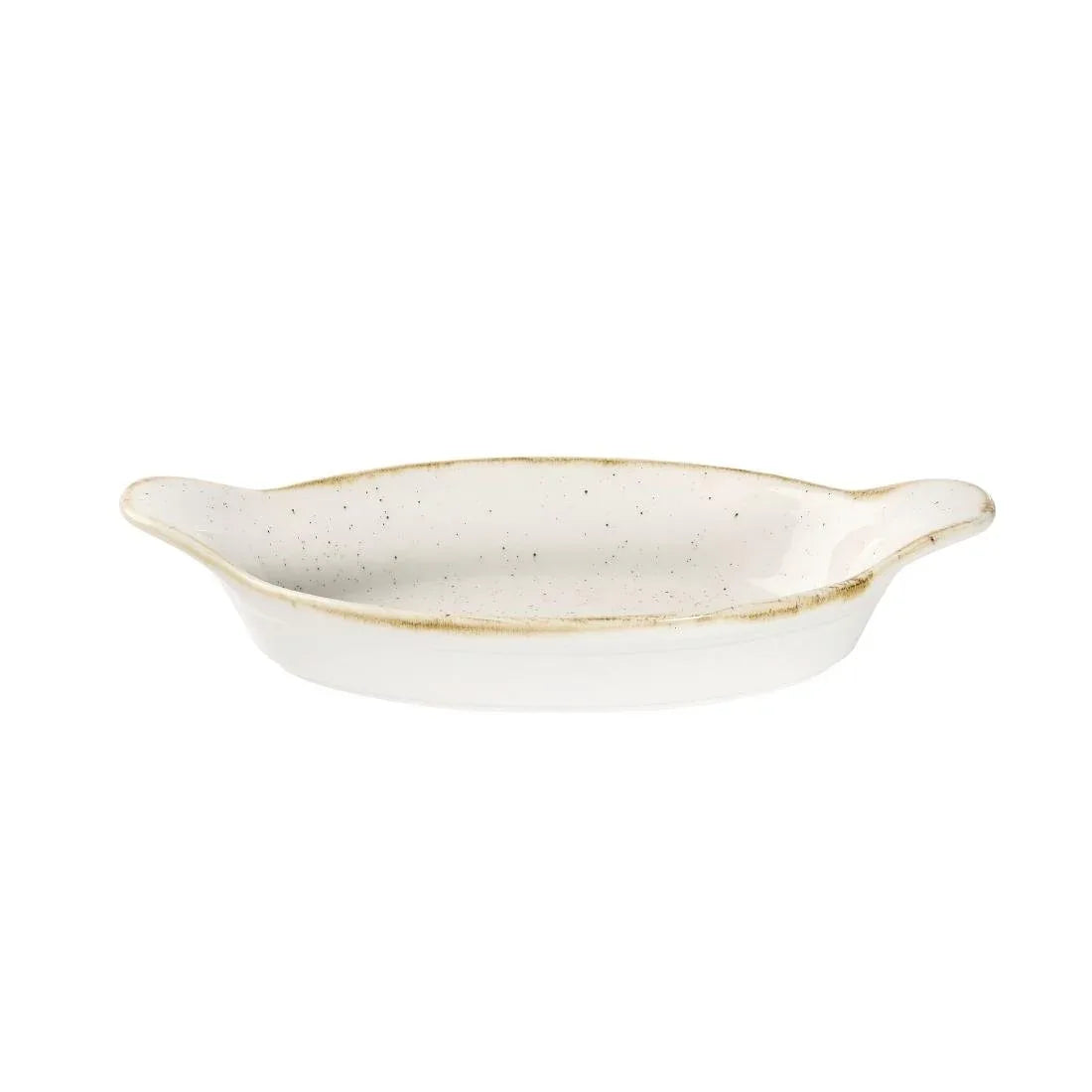 DS491 Churchill Stonecast Oval Eared Dishes Barley White 205mm (Pack of 6) - JD Catering Equipment Solutions Ltd