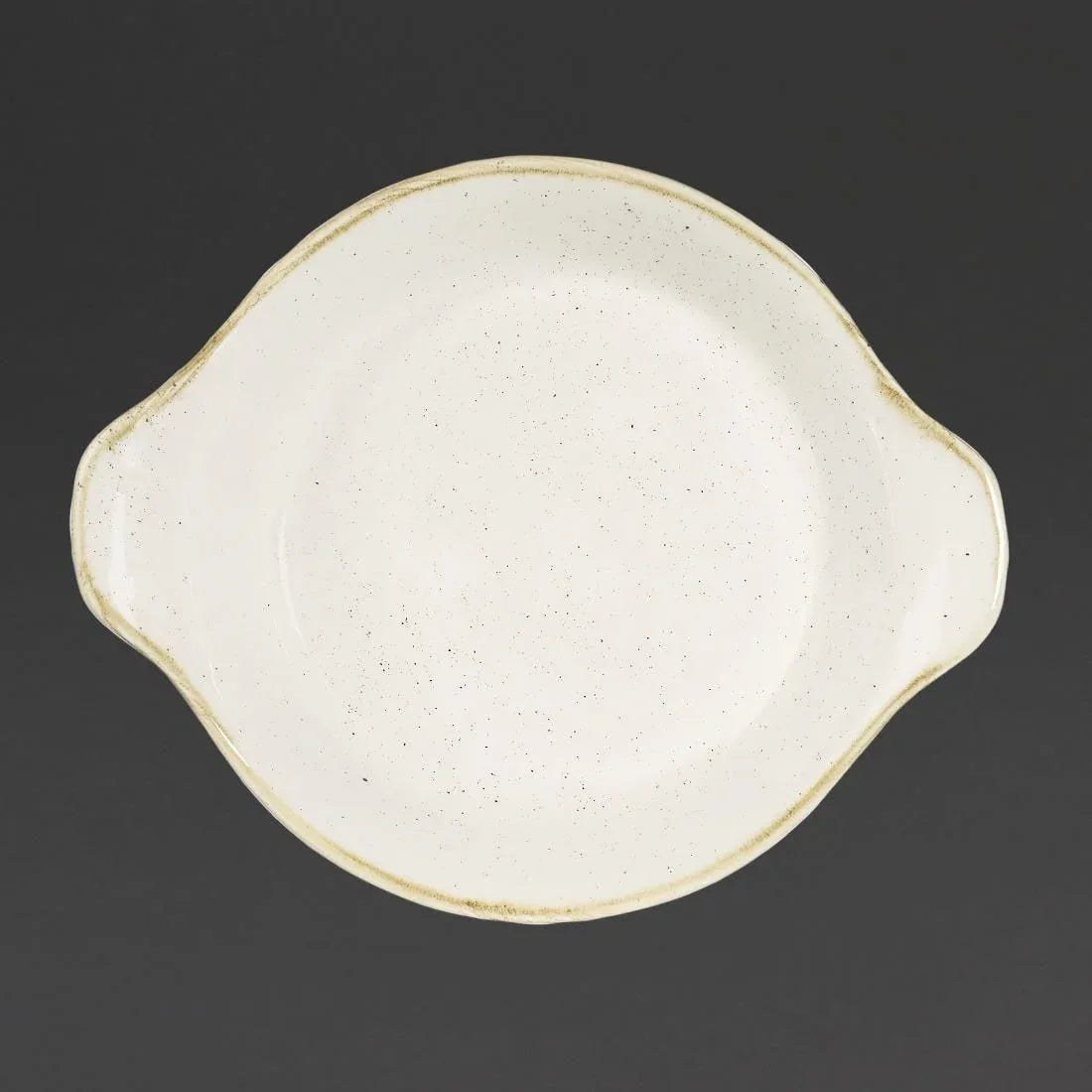 DS492 Churchill Stonecast Round Eared Dishes Barley White 215mm (Pack of 6) - JD Catering Equipment Solutions Ltd