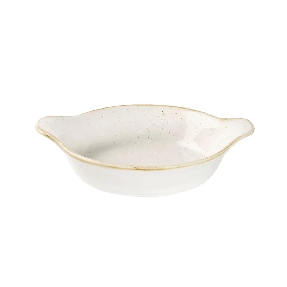 DS492 Churchill Stonecast Round Eared Dishes Barley White 215mm (Pack of 6) - JD Catering Equipment Solutions Ltd