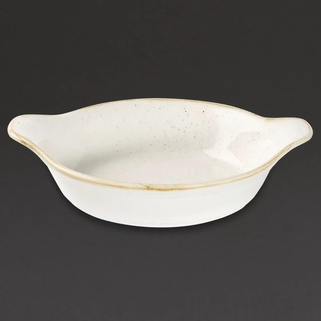 DS493 Churchill Stonecast Round Eared Dishes Barley White 180mm (Pack of 6) - JD Catering Equipment Solutions Ltd