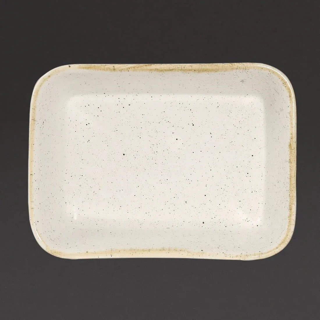 DS494 Churchill Stonecast Deep Rectangular Dishes Barley White 160mm (Pack of 12) - JD Catering Equipment Solutions Ltd