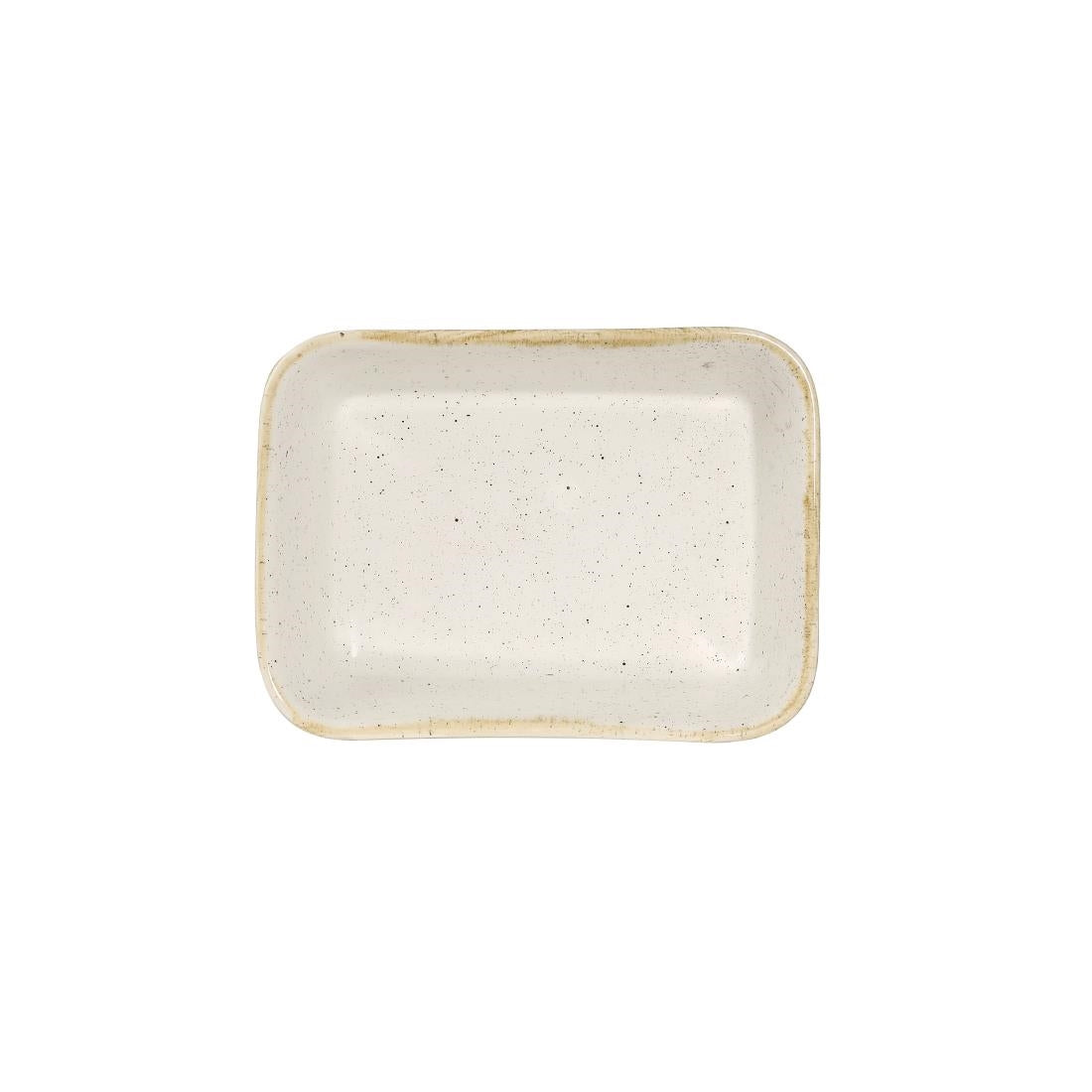 DS494 Churchill Stonecast Deep Rectangular Dishes Barley White 160mm (Pack of 12) JD Catering Equipment Solutions Ltd
