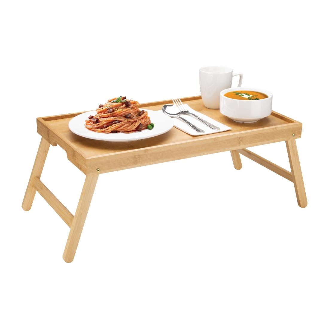 DT433 Olympia Bamboo Room Service Tray 625x315x215mm JD Catering Equipment Solutions Ltd
