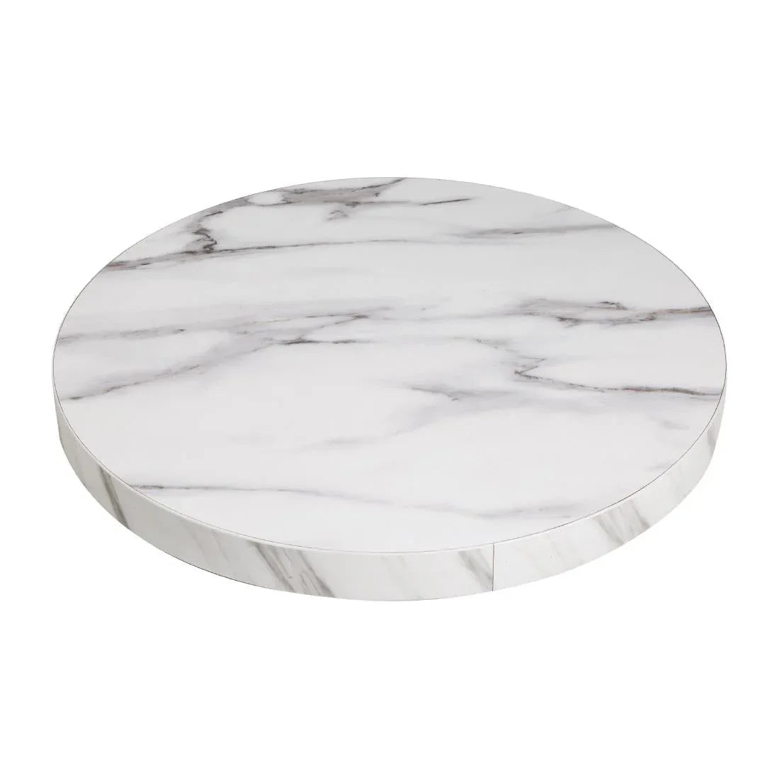 DT445 Bolero Pre-drilled Round Table Top Marble Effect 600mm - JD Catering Equipment Solutions Ltd