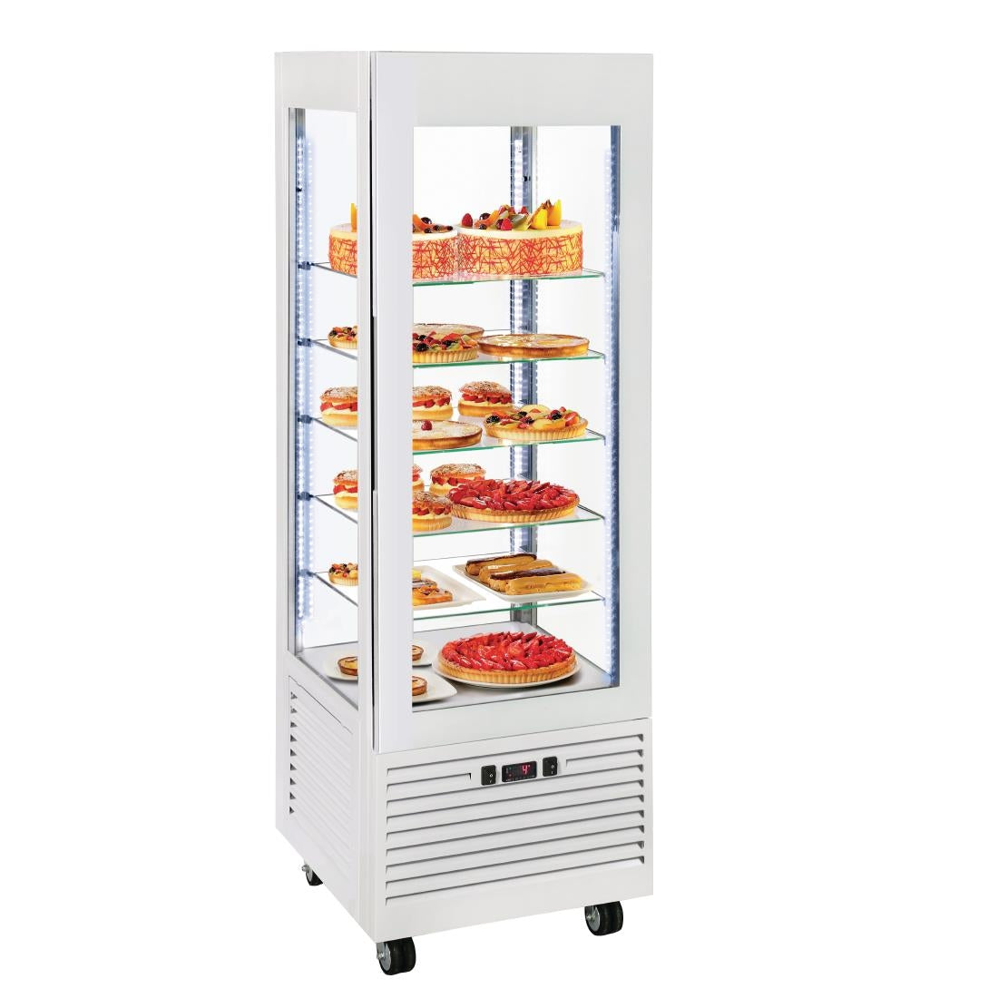 DT735 Roller Grill Display Fridge with Fixed Shelves White JD Catering Equipment Solutions Ltd