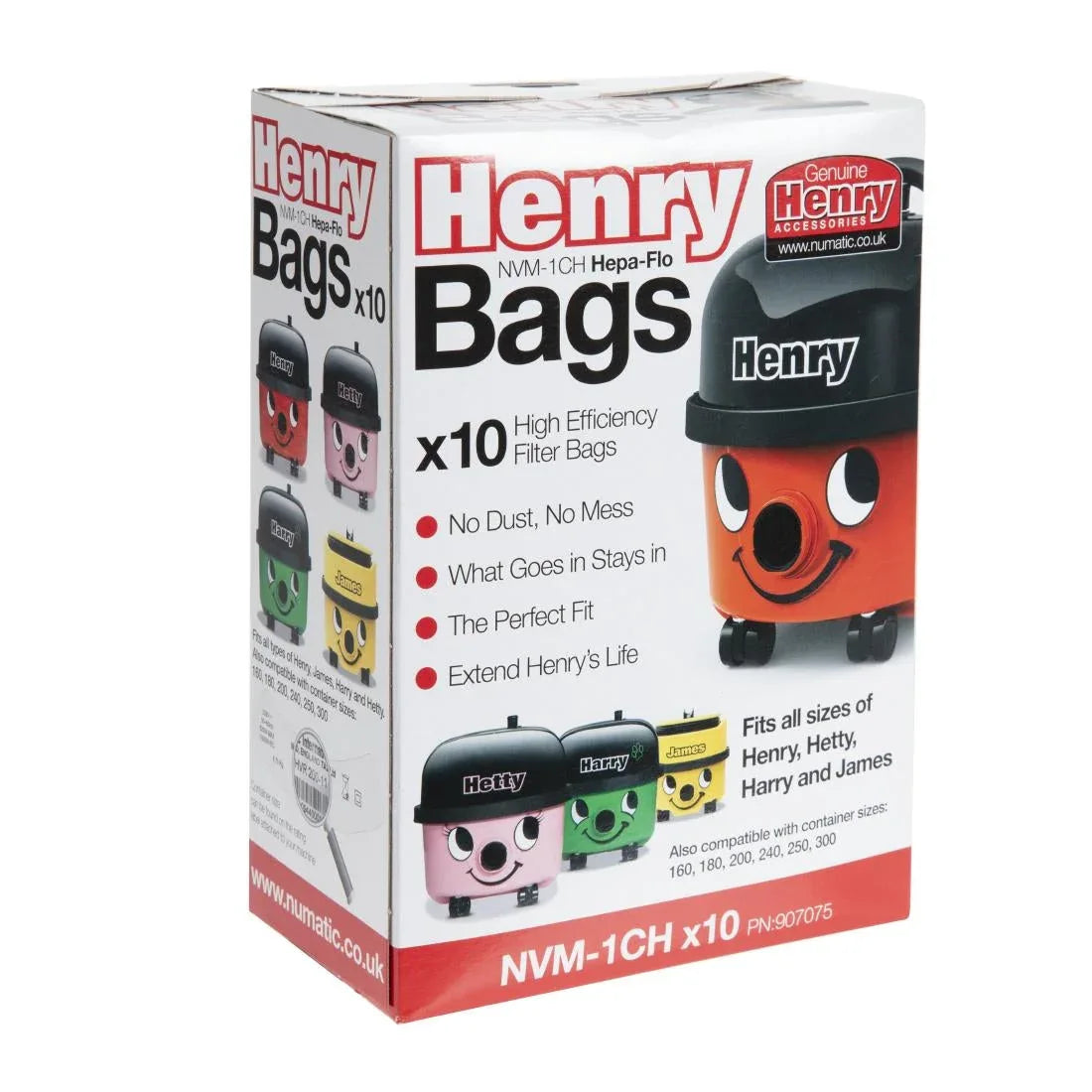 DW159 Numatic Henry Replacement Dust Bags (Pack of 10) - JD Catering Equipment Solutions Ltd