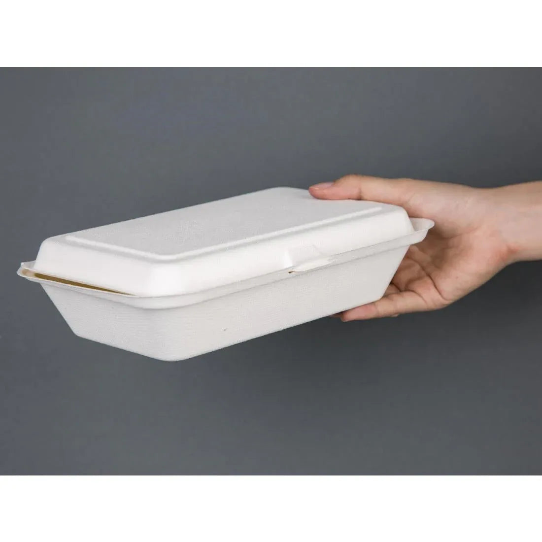 DW249 Fiesta Compostable Bagasse Hinged Food Containers 248mm - JD Catering Equipment Solutions Ltd