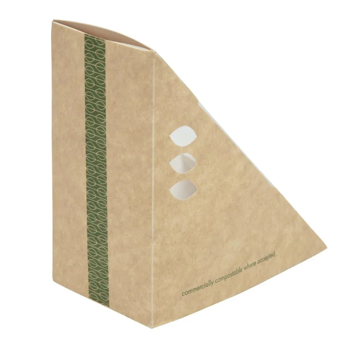 DW624 Vegware Compostable Kraft Sandwich Wedges 65mm (Pack of 500) - JD Catering Equipment Solutions Ltd