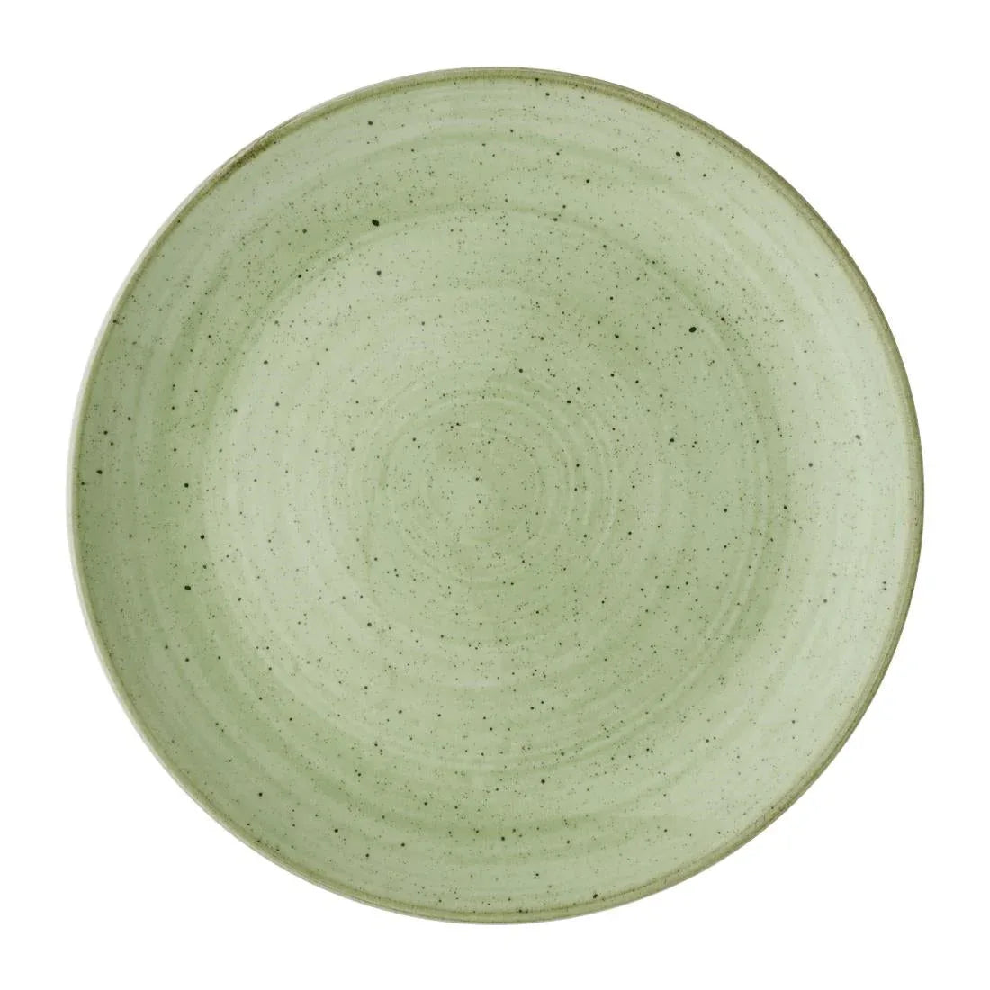 DX007 Churchill Stonecast Sage Green Coupe Plates (Pack of 12) - JD Catering Equipment Solutions Ltd