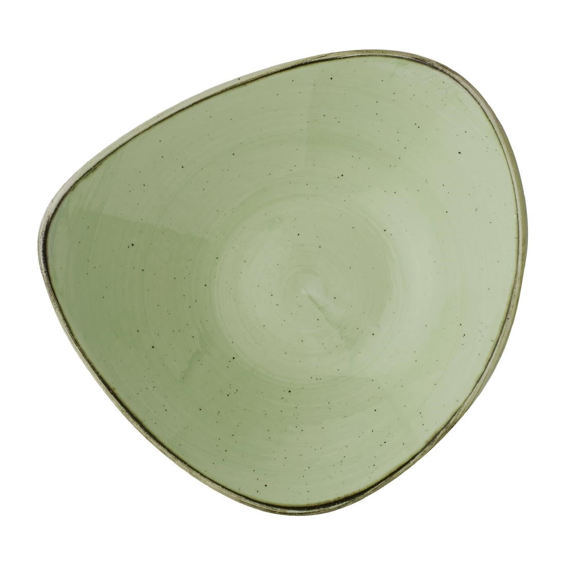 DX013 Churchill Stonecast Sage Green Triangle Bowls (Pack of 12) JD Catering Equipment Solutions Ltd