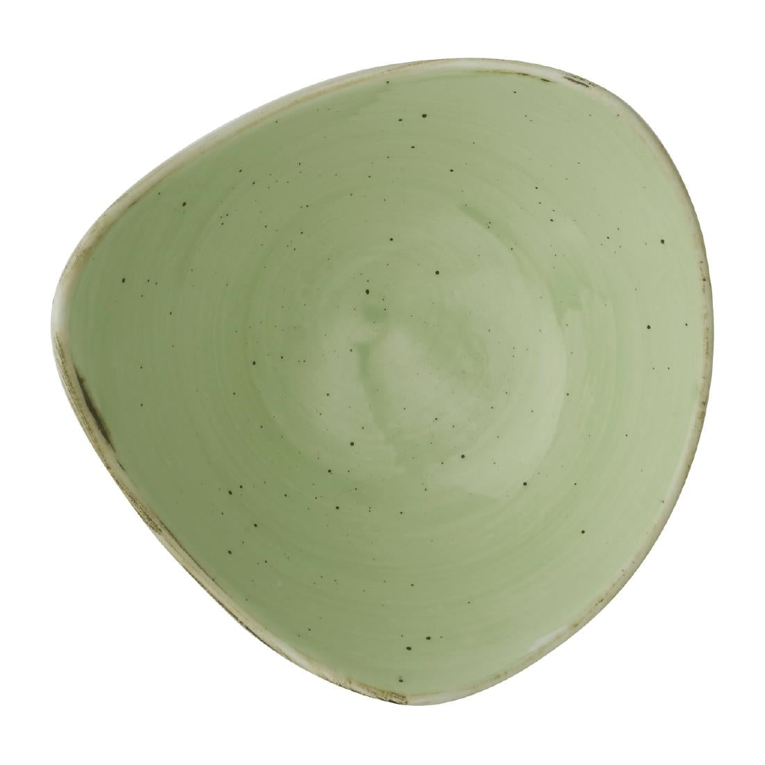 DX014 Churchill Stonecast Sage Green Triangle Bowls (Pack of 12) JD Catering Equipment Solutions Ltd