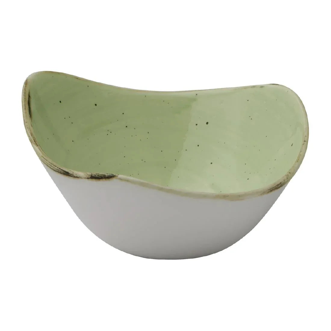 DX015 Churchill Stonecast Sage Green Triangle Bowls (Pack of 12) - JD Catering Equipment Solutions Ltd
