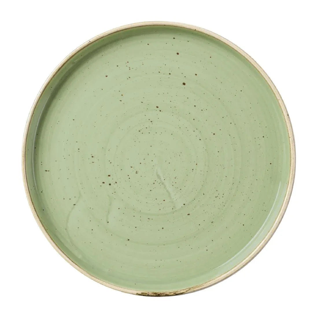 DX017 Churchill Stonecast Sage Green Walled Plates (Pack of 6) - JD Catering Equipment Solutions Ltd