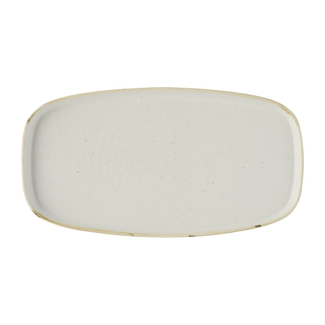 DX021 Churchill Stonecast Barley White Chefs Walled Oblong Plates (Pack of 6) JD Catering Equipment Solutions Ltd