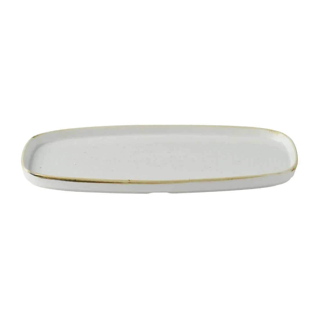 DX021 Churchill Stonecast Barley White Chefs Walled Oblong Plates (Pack of 6) - JD Catering Equipment Solutions Ltd