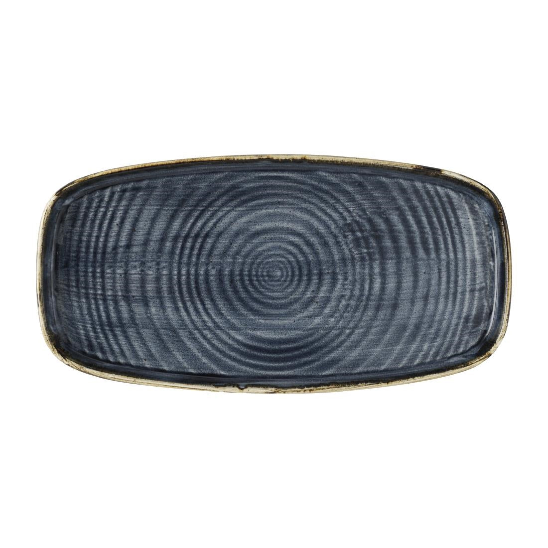 DX026 Churchill Stonecast Blueberry Chefs Walled Oblong Plates (Pack of 12) JD Catering Equipment Solutions Ltd