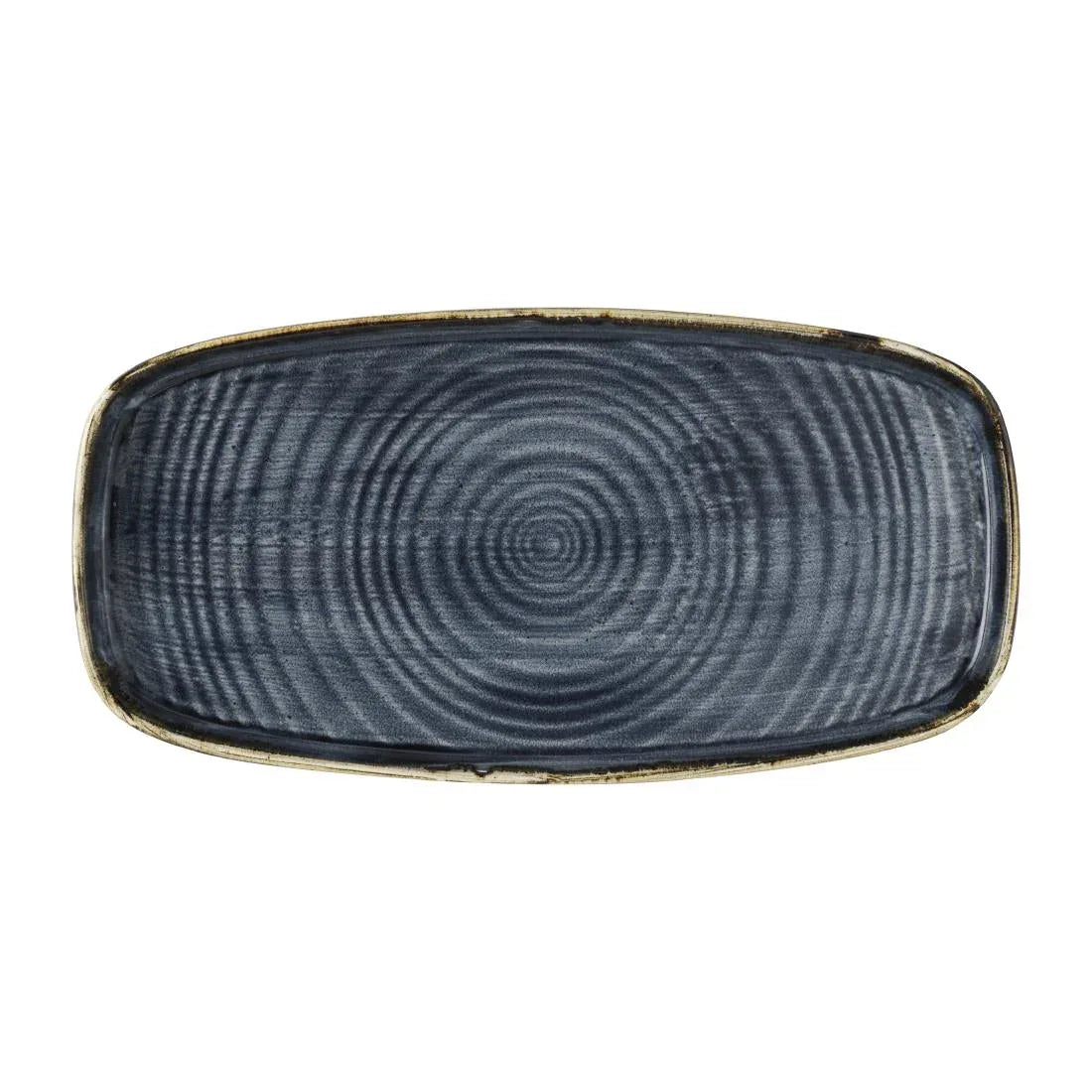 DX026 Churchill Stonecast Blueberry Chefs Walled Oblong Plates (Pack of 12) - JD Catering Equipment Solutions Ltd