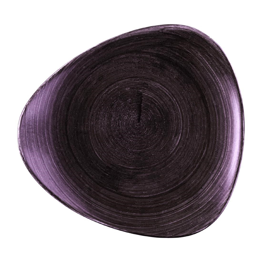 DX065 Churchill Stonecast Patina Deep Purple Triangle Plates (Pack of 12) JD Catering Equipment Solutions Ltd