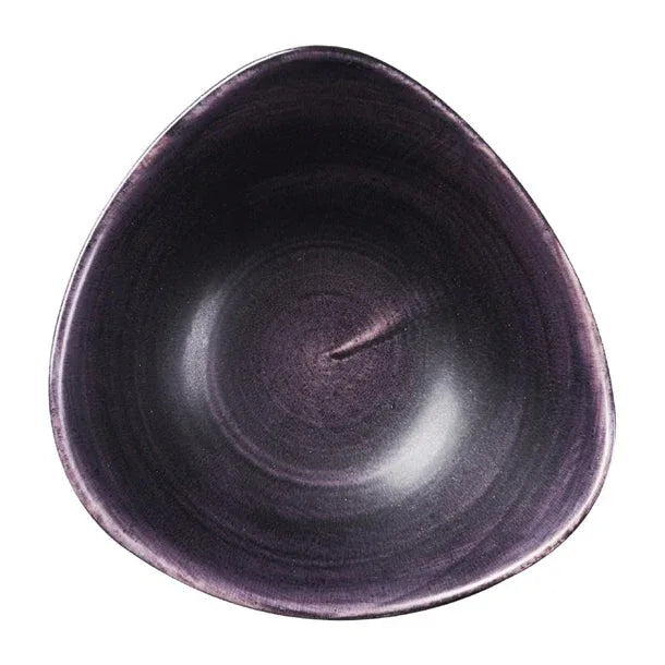 DX066 Churchill Stonecast Patina Deep Purple Triangle Bowls (Pack of 12) - JD Catering Equipment Solutions Ltd