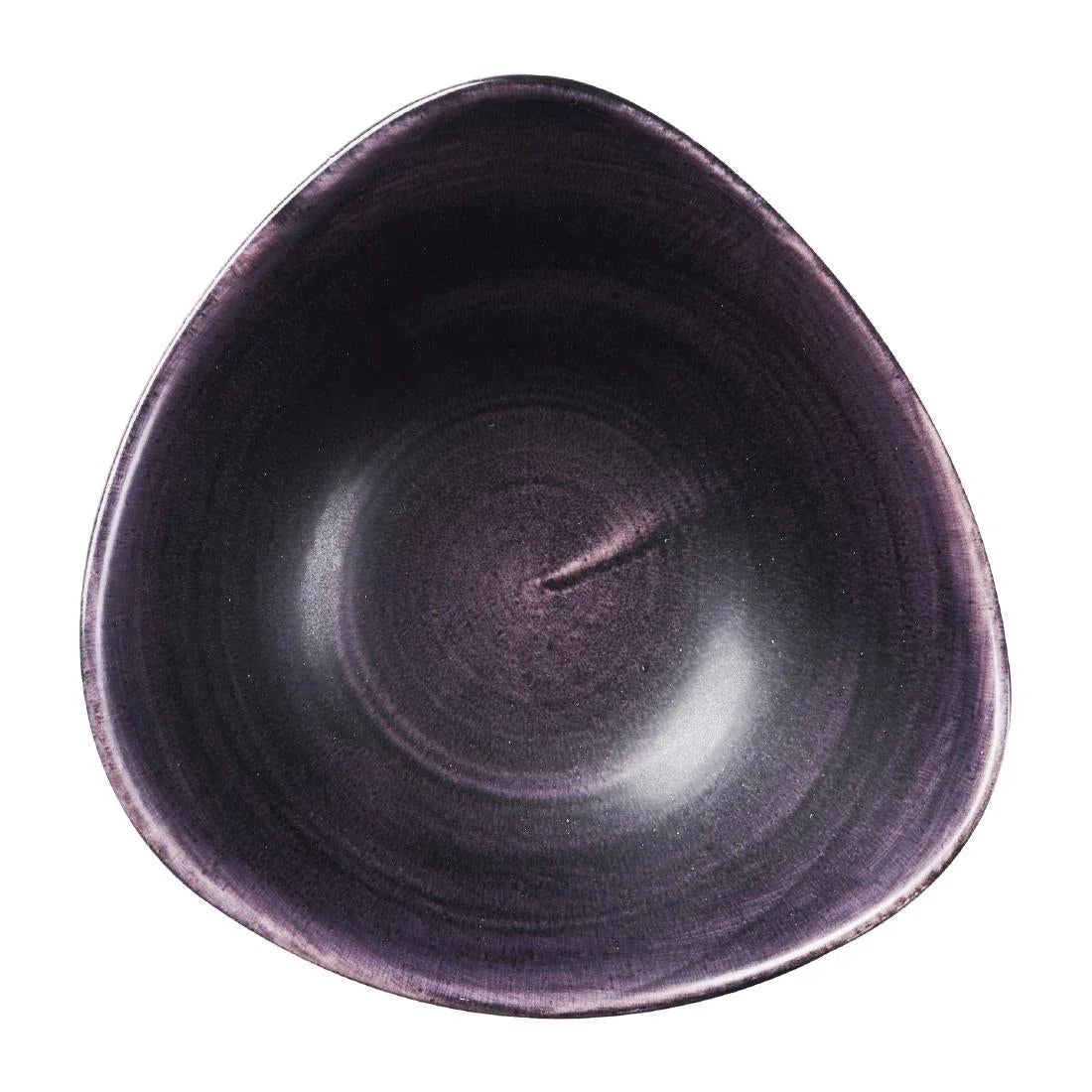 DX067 Churchill Stonecast Patina Deep Purple Triangle Bowls (Pack of 12) - JD Catering Equipment Solutions Ltd